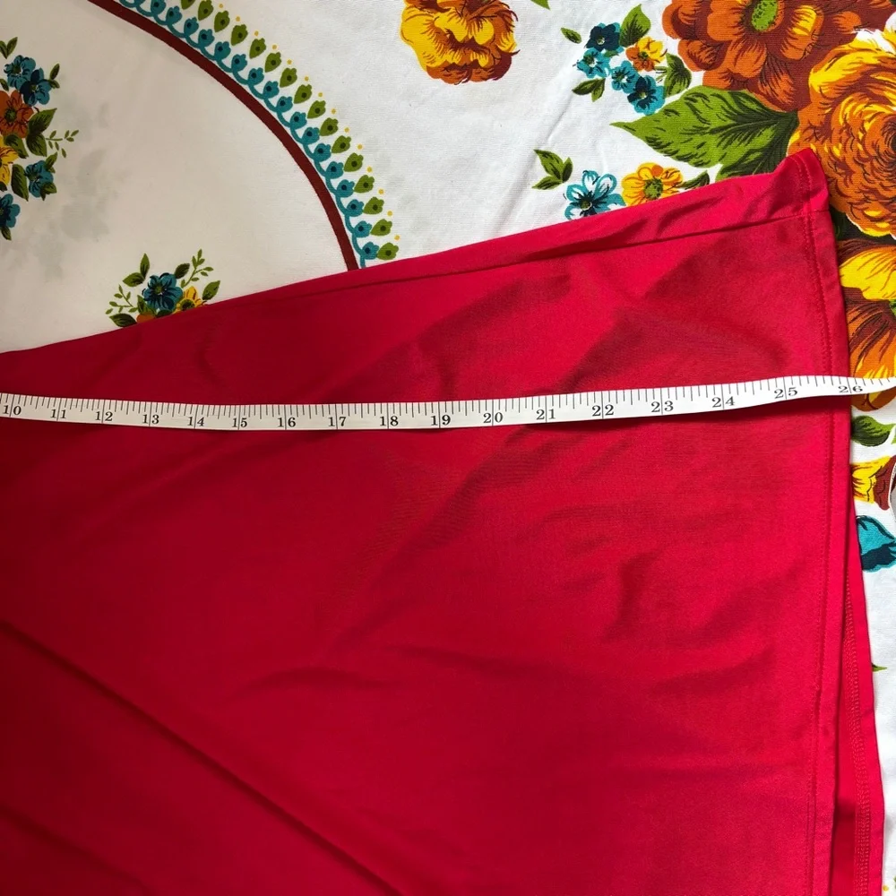 La SENZA Red Chemise with Satin Sheen Lace Detail Criss-Cross Nightwear - Picture 9 of 9